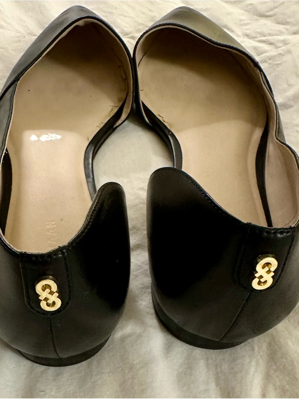 Cole Haan Black Pointed-Toe D'Orsay Flats - Picture 2 of 4